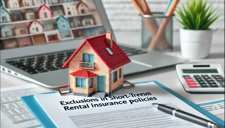 What are typical exclusions in short-term rental insurance policies?